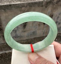 Certified Natural Grade AAA Ice Green Burmese Jade jadeite bracelet bangle 59MM