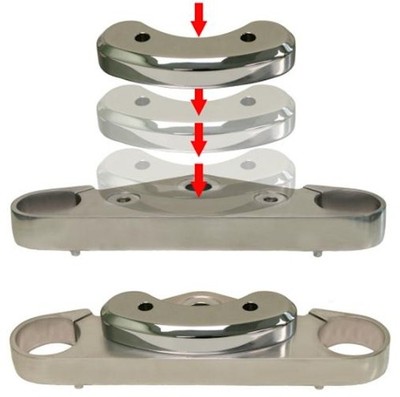 Baron Handlebar and Riser Adapter for 04-09 Honda VTX 1800 1300 BA-7361-00