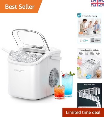 Arbeitsplatten-Eismaschine: 2 Würfelgrößen, 12 kg täglich, selbstreinigend, kompaktes Design