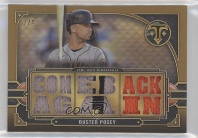2022 Topps Triple Threads Relics Gold 2/9 Buster Posey #TTR-BP2 qf8
