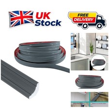 Self-Adhesive 2.5m Grey PVC Quadrant Trim for Effortless Home Renovation