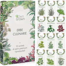 Set Di Semi Di Erbe - 12 Varietà Di Erbe per Giardino E Cucina - Prezzemolo, Erb
