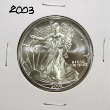 2003 American Silver eagle BU #SC