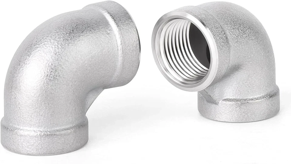 5 Pcs, 3/4" 150 Female NPT 90° Elbow Cast 304 Stainless Steel Pipe Fitting - Image 3 of 4