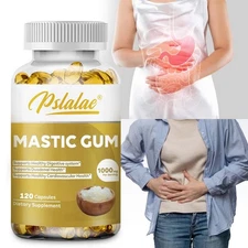 Mastic Gum 1000mg - Support Digestive, Cardiovascular Health, Gastroin, Non-GMO