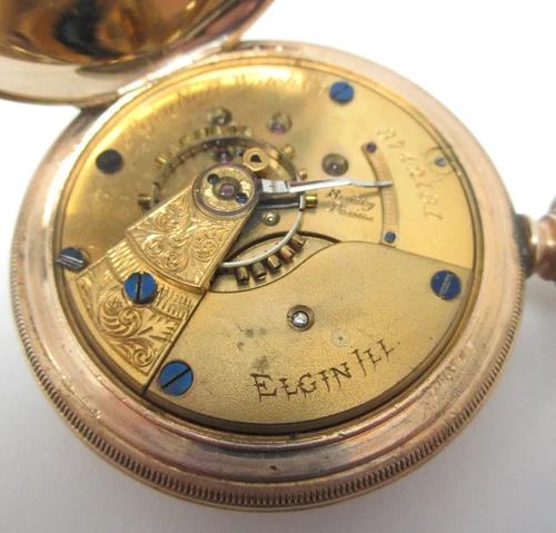 Antique Elgin Pocket Watch 18s Runs Lever Set 14k Gold Filled Case