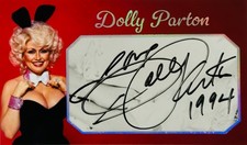 DOLLY PARTON Signed Autograph Playboy Bunny Custom 3x5 Card 1/1 GRAD LOA