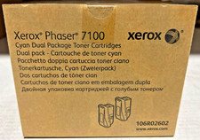 Genuine Xerox 106R02602 Cyan Dual Package Toner Cartridges for Phaser 7100