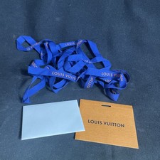 Authentic Louis Vuitton Blue Ribbon Gift Box Wrap 110  W/card Holder