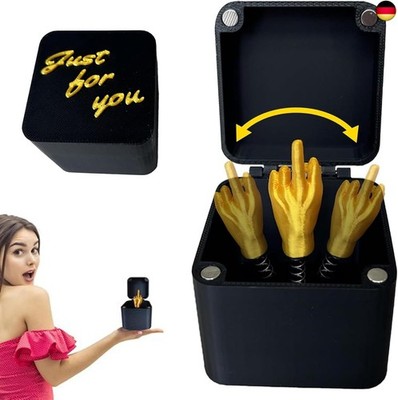 Mittelfinger Box, Mittelfinger in Der Box Surprise Gift Box, Mittelfinger Prank