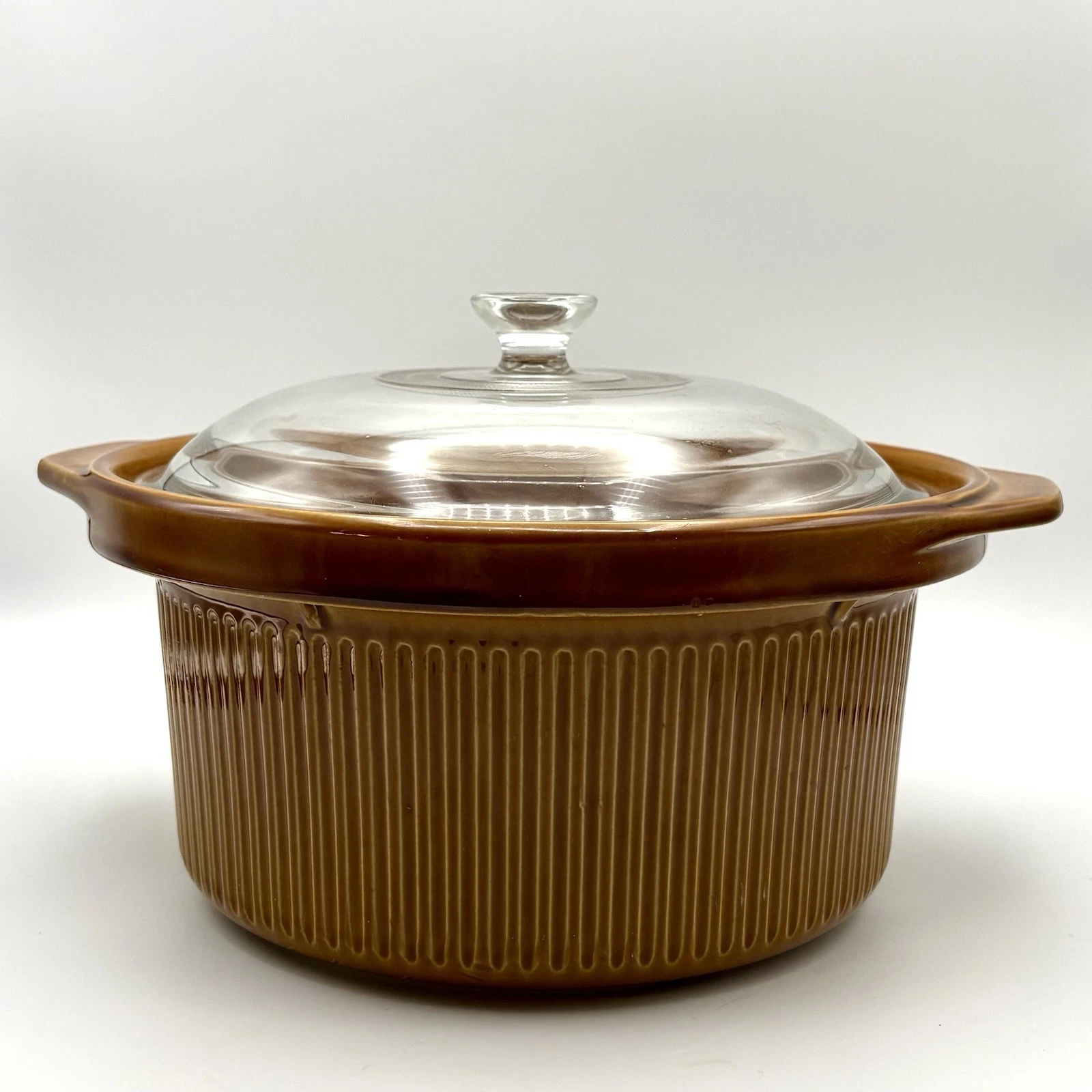 Rival D-256-762 Crockpot Slow Cooker Replacement Part Brown Insert and Glass Lid