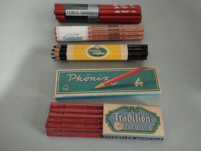 60 pcs VTG. A.W.FABER+STAEDTLER+PHONIX+E.FABER- pencils -GERMANY NOS-BEFORE-1948