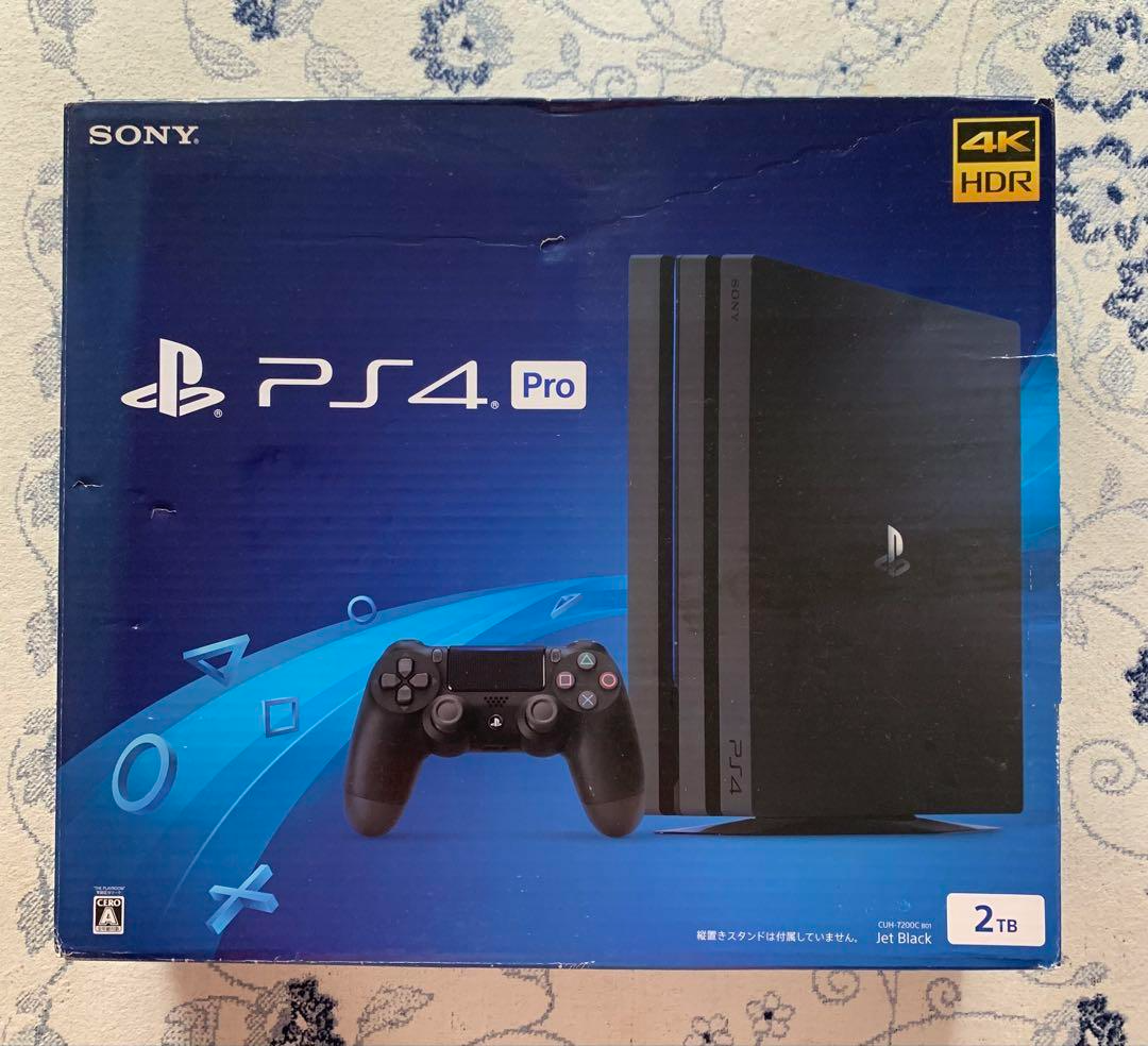 【苫小牧バナナ】ソニー/SONY Playstation 4 Pro ジェットブラック 2TB CUH-7200CB01 ディスクトレイ難あり♪ ソニー・インタラクティブエンタテインメント PS4 Pro ジェット