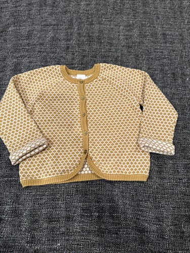 H&M 12-18 Monate Baby Pullover Strickjacke senf gold Strick Kleinkind