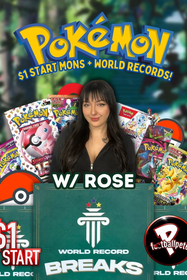 🏆$1 START POKEMON + WORLD RECORDS!🏆 W/ROSE