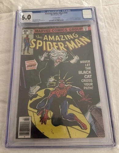 Amazing Spider-Man 194 ~ CGC 6.0 ~ 1st App Black Cat ~ Newsstand ~ 1979 🔑
