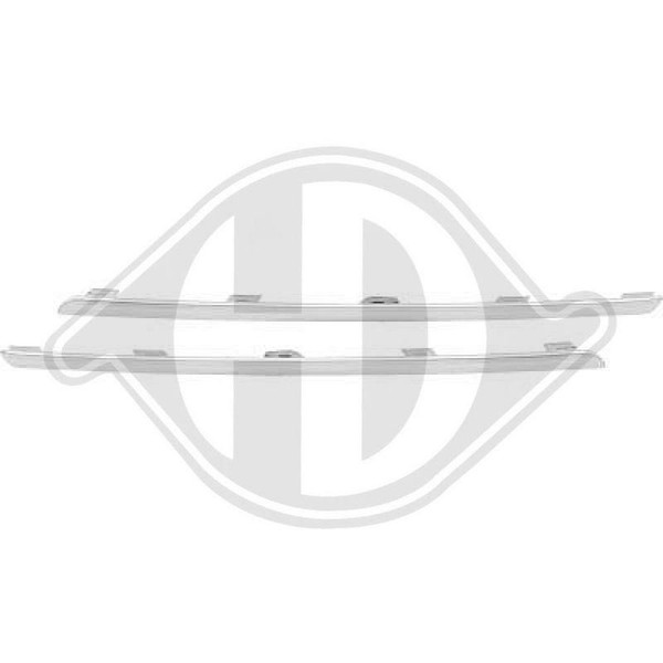 1X Zier /Schutzleistensatz KüHlergitter Diederichs 4446043 FüR Renault-image