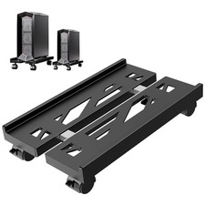 Pc Stand, Adjustable Computer Tower Stand for Carpet Fits Most PC-Black