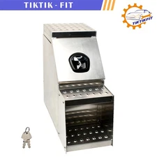 25"x28"x12" Aluminum Side Mount Semi Truck Tool Box Saddle Step Open Wide Design