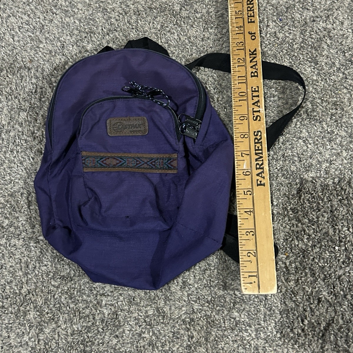 Eastpak Vintage 90's Orbit Jelly Purple Aztec Mini Backpack USA 12