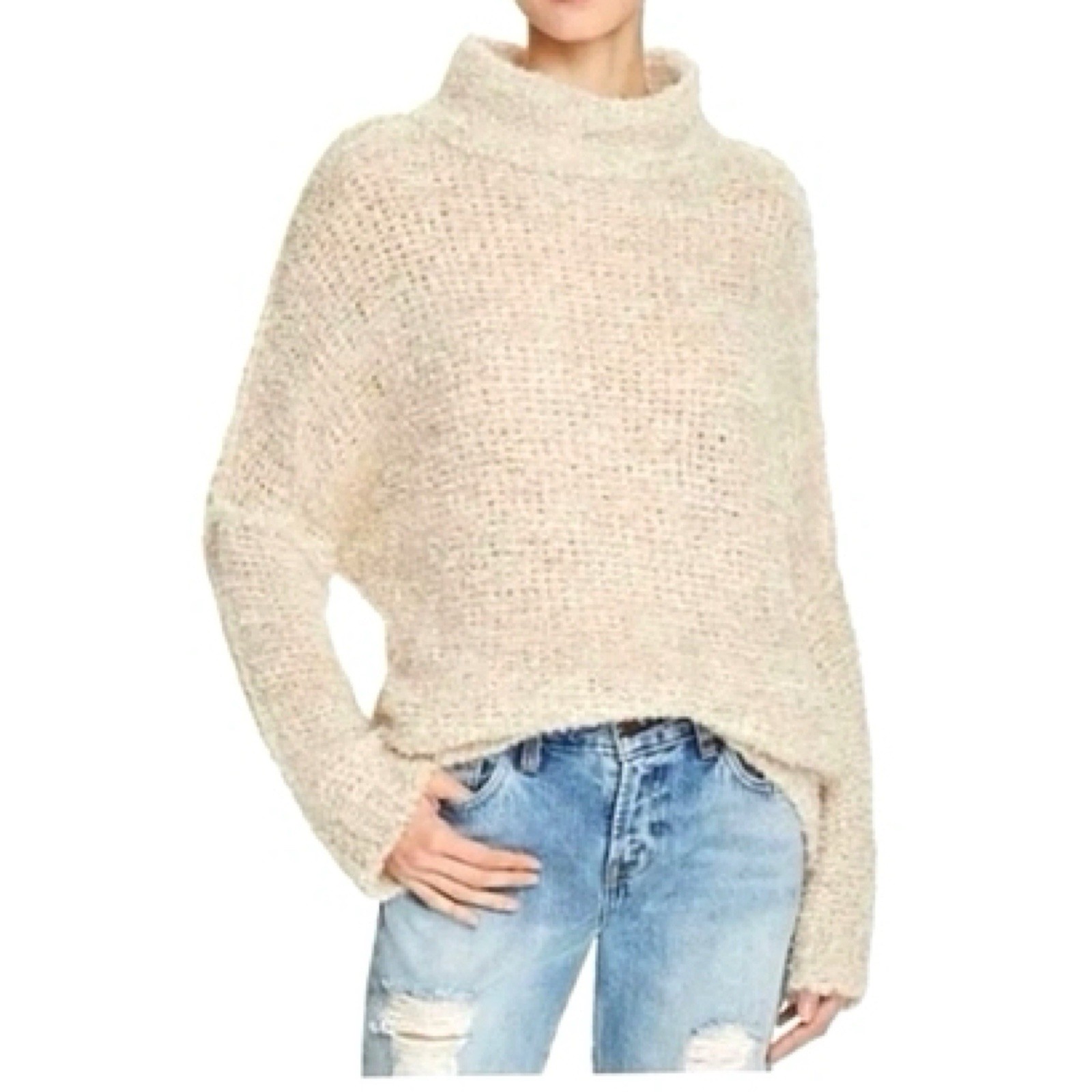 Free People Alpaca Mock Neck Sweater