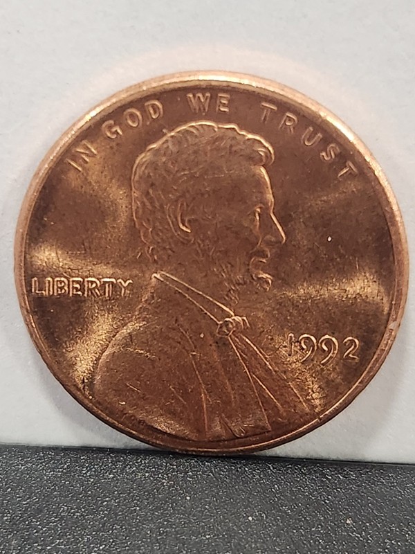 1992-P Lincoln Cent Error Wide AM,DDR Wow What A Cent ! 