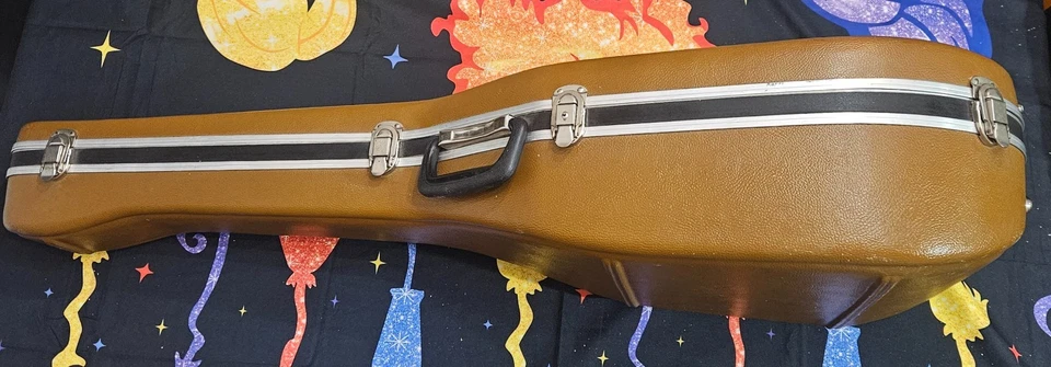 Estuche Rígido Guitarra Ovation Años 70 Forro Felpa Marrón Buen Estado Foto 3 de 4