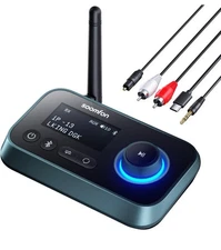 SOOMFON 3-in-1 Bluetooth Transmitter Receiver for TV 5.0 Audio Streaming Box