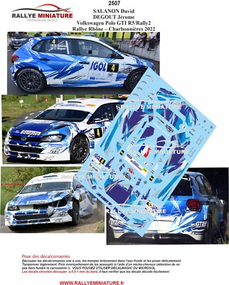 Décalcomanies 1/32 Peugeot 307 WRC - Rallye Lyon Charbonnières 2007 - Neuf