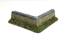 6mm / 10mm Wargame Terrain - 4 x Rendered Corner  Wall Sections Set -