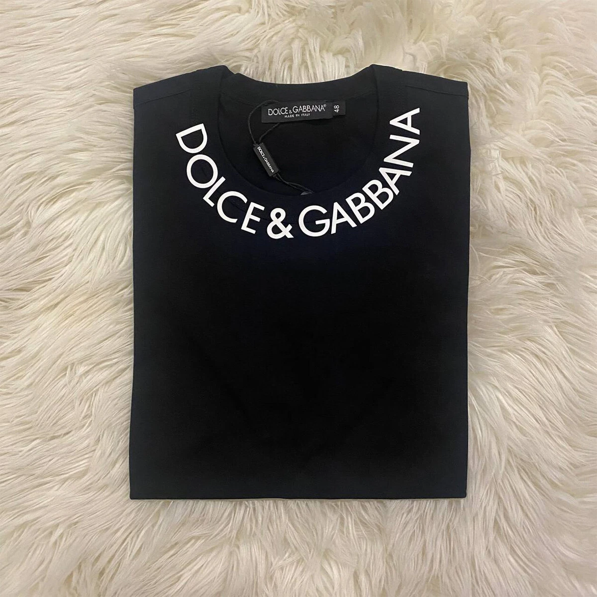 Dolce & Gabbana Men's Neckline Logo Short Sleeve T-shirt