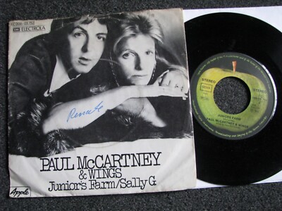 Paul McCartney-Junior´s Farm 7''-1974 Germany-Apple-1C 006 05 752-Wings-MINT