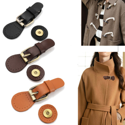 1Real Leather Buckle Connectors Clasp Replacement Snap Toggle Fasteners Bag Lock