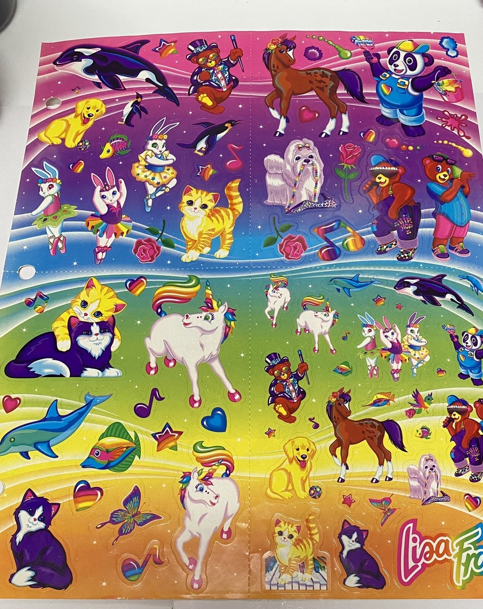 Vintage Lisa Frank Jumbo Sticker Sheet S993 | eBay