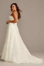 David's Bridal IVORY Wedding Dress Allover Lace WG3805 Sz 12