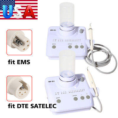 Dental Ultrasonic Piezo Scaler Machine Unit w/ Handpiece 2 Bottles Fit EMS/DTE