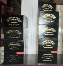 LOT x17 La Aroma de Cuba Robusto 5.75x5x3.5 Immensa WOOD Cigar Box SLIDE BLACK