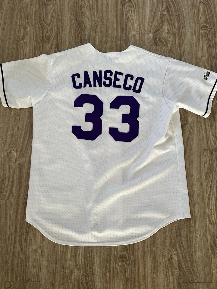 Camiseta deportiva vintage 1999 MLB Tampa Bay Rays José Canseco auténtica local Foto 2 de 3