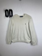Vintage Polo Ralph Lauren Wool Knit Sweater White Size L