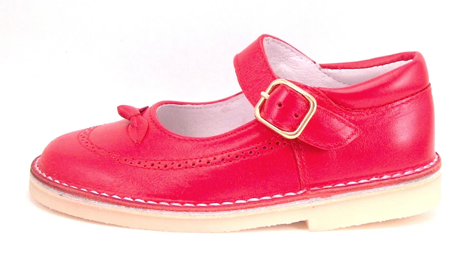 DE OSU -OFERTA -Zapatos de vestir escolares Mary Jane de cuero rojo para niñas -Talla europea 5-10 Foto 3 de 4