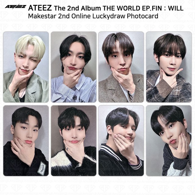 ATEEZ 2nd Album THE WORLD EP.FIN WILL Makestar 2nd Online Lucky Draw Photocard