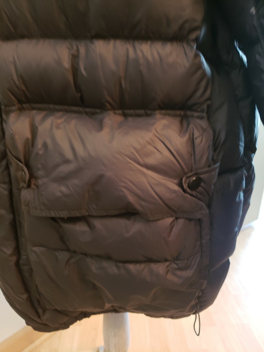 ARMANI EXCHANGE MAN PUFFER Jacket Black with Real Racoon fur