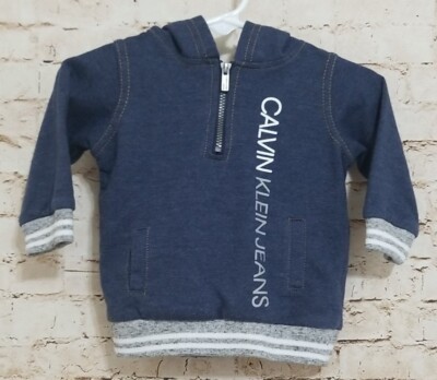 Calvin Klein Jeans Infant Baby Boy 6-9 Month 1/4 Zip Hoodie