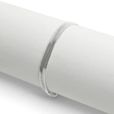 Stainless Steel Herringbone 5.5 mm Chain 7" Bracelet