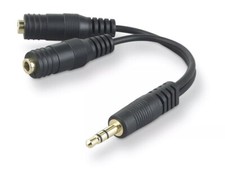 Belkin Speaker and Headphone 3.5 mm AUX Audio Cable Splitter Black Standard