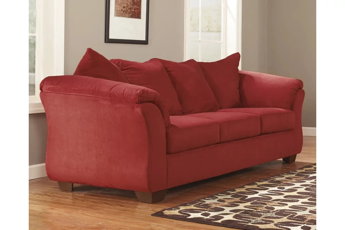 Red ashley sale sofa