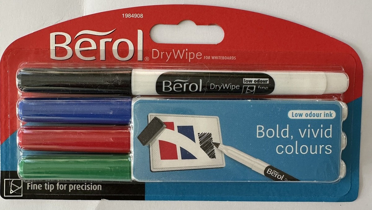 New Berol Dry Wipe Various Colours X Packs