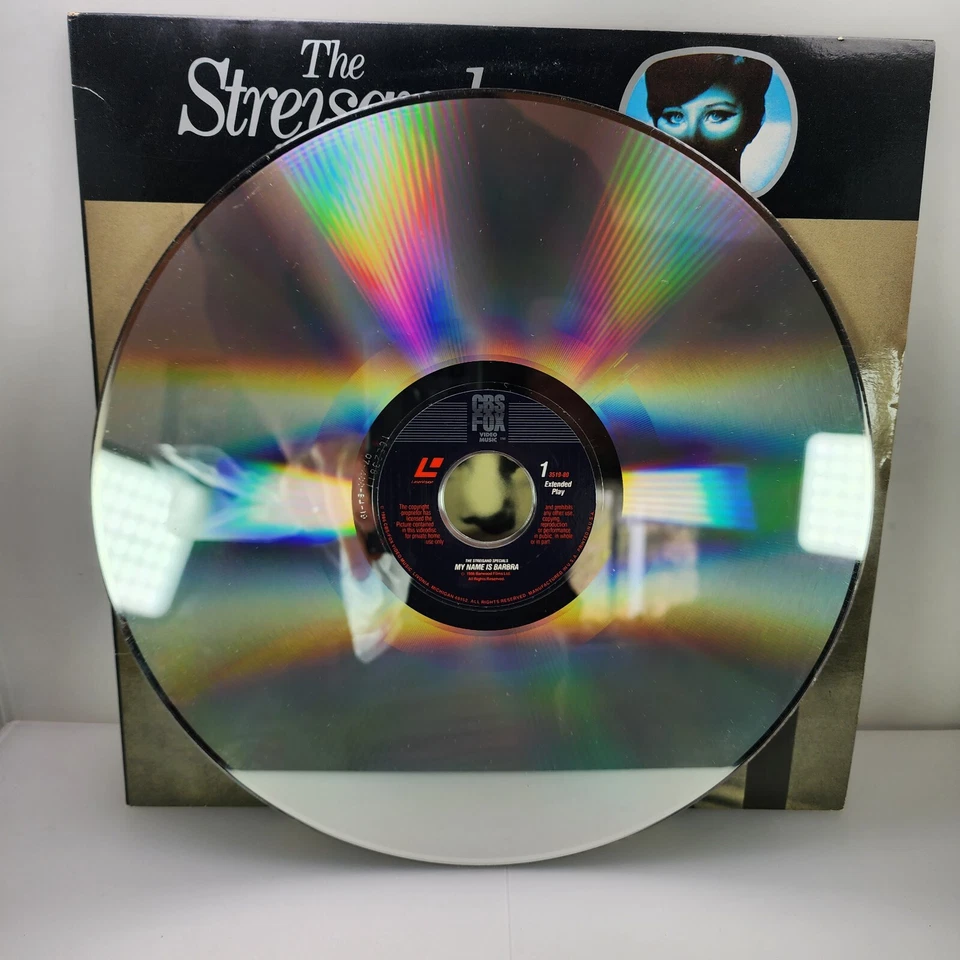 Vtg 1986 Barbra Streisand The Streisand Special Laserdisc LD CBS Fox Foto 3 de 3