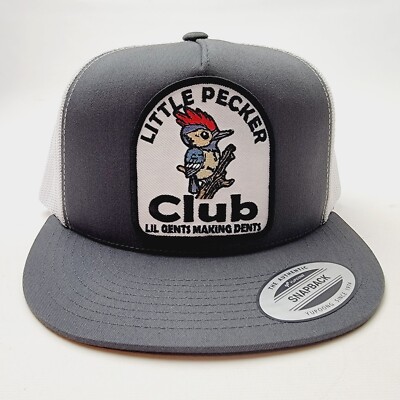 Little Pecker Club Mesh Snapback Embroidered flat bill trucker hat cap