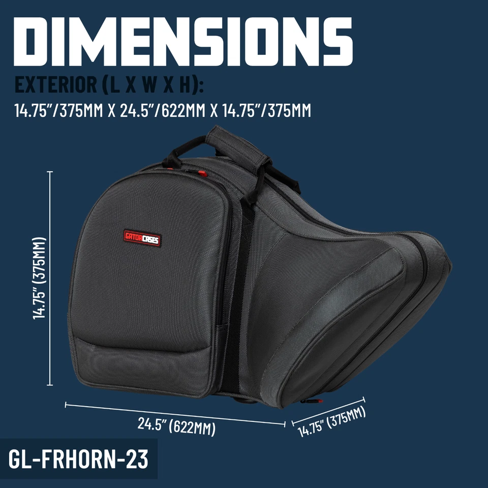 Gator Cases Adagio Series Lightweight Case for Single/Double French Horn - Image 2 of 4